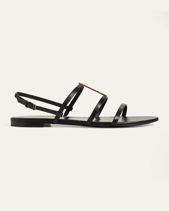 Cassandra Calfskin YSL Slingback Sandals